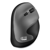 ADESSO INC A20 iMouse A20 Antimicrobial Vertical Wireless Mouse, 2.4 GHz Frequency/33 ft Wireless Range, Right Hand Use, Black/Granite