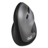 ADESSO INC A20 iMouse A20 Antimicrobial Vertical Wireless Mouse, 2.4 GHz Frequency/33 ft Wireless Range, Right Hand Use, Black/Granite