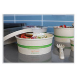 WORLD CENTRIC BONT24W No Tree Wide Paper Bowls, 24 oz, 5.9" Diameter x 2.4" h, Natural, Sugarcane, 300/Carton