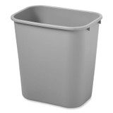 RUBBERMAID COMMERCIAL PROD. 295600GY Deskside Plastic Wastebasket, 7 gal, Plastic, Gray