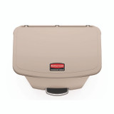 RUBBERMAID COMMERCIAL PROD. 1883460 Streamline Resin Step-On Container, Front Step Style, 18 gal, Polyethylene, Beige