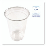 BOARDWALK PET14 Clear Plastic PET Cups, 14 oz, 50/Bag, 20 Bags/Carton