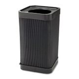 SAFCO PRODUCTS 9790BL At-Your-Disposal Top-Open Receptacle, 38 gal, Polyethylene, Black