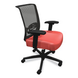 HON COMPANY CMY1ACU67 Convergence Mid-Back Task Chair, Synchro-Tilt and Seat Glide, Supports Up to 275 lb, Red Seat, Black Back/Base