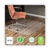 DEFLECTO CORPORATION CM2E442FCOM EconoMat All Day Use Chair Mat for Hard Floors, Rolled Packed, 46 x 60, Clear