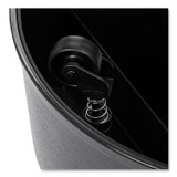 RUBBERMAID COMMERCIAL PROD. 252300BK Rolling Step Stool, Curved Design, 2-Step, Retracting Casters, 350 lb Capacity, 16" Diameter x 13.5"h, Black