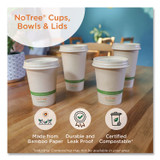 WORLD CENTRIC BOSU24 No Tree Paper Bowls, 24 oz, 4.4" Diameter x 4.5" h, Natural, Sugarcane, 500/Carton