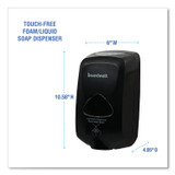 BOARDWALK 42200 Touch-Free Foam Soap Dispenser, 1,200 mL, 6 x 4.05 x 10.58, Black