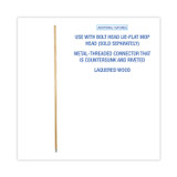 BOARDWALK 834 Lie-Flat Screw-In Mop Handle, Lacquered Wood, 1.13" dia x 60", Natural