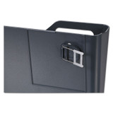 UNIVERSAL OFFICE PRODUCTS 08162 Recycled Plastic Cubicle Single File Pocket, Cubicle Pins Mount, 13.5 x 3 x 7, Charcoal