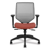 HON COMPANY SVM1ALIFC46T Solve Series Mesh Back Task Chair, Supports Up to 300 lb, 18" to 23" Seat Height, Bittersweet Seat, Fog Back, Black Base