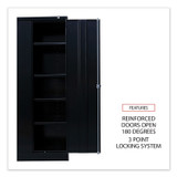 ALERA CME7218BK Standard Assembled Storage Cabinet, 36w x 18d x 72h, Black