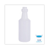 BOARDWALK 00016 Easy-Grip Plastic Spray Bottle, 16 oz, Clear, 24/Carton