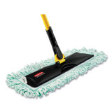 RUBBERMAID COMMERCIAL PROD. HYGEN™ Q438 HYGEN Dry Dusting Mop Heads with Fringe, 36", Microfiber, Green