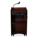 NATIONAL PUBLIC SEATING Oklahoma Sound® 6010MY Aristocrat Sound Lectern, 25 x 20 x 46, Mahogany
