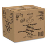DART 80HT1R Foam Hinged Lid Containers, 7.5 x 8 x 2.2, White, 200/Carton