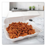 DART 80HT1R Foam Hinged Lid Containers, 7.5 x 8 x 2.2, White, 200/Carton