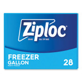 SC JOHNSON Ziploc® 314445BX Zipper Freezer Bags, 1 gal, 9.6" x 12.1", Clear, 28/Box