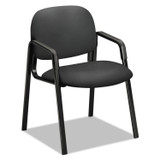 HON COMPANY 4003CU19T Solutions Seating 4000 Series Leg Base Guest Chair, Fabric Upholstery, 23.5" x 24.5" x 32", Iron Ore Seat/Back, Black Base