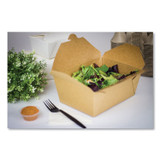 GEN PAPERBOX4 Reclosable Kraft Take-Out Box, 110 oz, Paper, 160/Carton