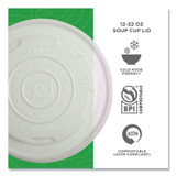ECO-PRODUCTS,INC. EPECOLIDSPL World Art PLA-Laminated Soup Container Lids, For 12 oz to 32 oz Containers, White, Plastic, 50/Pack, 10 Packs/Carton