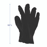 BOARDWALK 396XLBXA 396 Series Disposable General-Purpose Nitrile Gloves, Powder-Free, X-Large, 4.4 mil Thick, 9.5" Long, Black, 100/Box