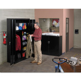 TENNSCO J2478SUBK Assembled Jumbo Steel Storage Cabinet, 48w x 24d x 78h, Black