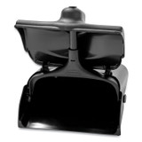 RUBBERMAID COMMERCIAL PROD. 253200BLA Lobby Pro Upright Dustpan, with Cover, 12.5w x 37h, Plastic Pan/Metal Handle, Black