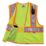 TENACIOUS HOLDINGS, INC. ergodyne® 21325 GloWear 8230Z Class 2 Two-Tone Mesh Zipper Vest, Polyester, Large/X-Large, Lime