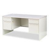 HON COMPANY 38155G2Q 38000 Series Double Pedestal Desk, 60" x 30" x 29.5", Light Gray