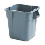 RUBBERMAID COMMERCIAL PROD. 352600GY Square Brute Container, 28 gal, Polyethylene, Gray