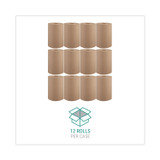 WINDSOFT 108 Hardwound Roll Towels, 1-Ply, 8" x 350 ft, Natural, 12 Rolls/Carton
