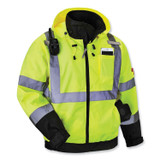 TENACIOUS HOLDINGS, INC. ergodyne® 24474 GloWear 8379 Class 3 Hi-Vis Fleece Lined Bomber Jacket, Lime, Large