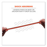 TENACIOUS HOLDINGS, INC. ergodyne® 19803 Squids 3101F(x) Tool Lanyard with Stainless-Steel Carabiner + Loop, 15 lb Max Working Capacity, 38" to 48" Long