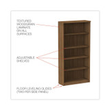 ALERA VA636632WA Alera Valencia Series Bookcase, Five-Shelf, 31.75w x 14d x 64.75h, Modern Walnut