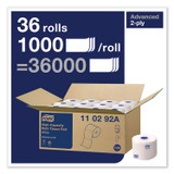 SCA TISSUE Tork® 110292A Advanced High Capacity Bath Tissue, Septic Safe, 2-Ply, White, 1,000 Sheets/Roll, 36 Rolls/Carton