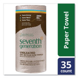 SEVENTH GENERATION 13720RL Natural Unbleached 100% Recycled Paper Kitchen Towel Rolls, 2-Ply, 11 x 9, 120 Sheets/Roll