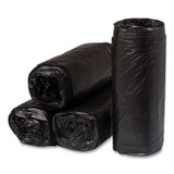 INTEGRATED BAGGING SYSTEMS Inteplast Group S243308K High-Density Commercial Can Liners, 16 gal, 8 mic, 24" x 33", Black, Interleaved Roll, 50 Bags/Roll, 20 Rolls/Carton