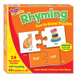 TREND ENTERPRISES, INC. T36009 Fun to Know Puzzles, Matching Word Rhymes, Pre-K to K, 24 Pieces