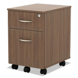 ALERA VABFWA Alera Valencia Series Mobile Pedestal, Left/Right, 2-Drawers: Box/File, Legal/Letter, Modern Walnut, 15.88" x 19.13" x 22.88"