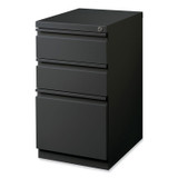 HIRSH INDUSTRIES SPACE SOLUTIONS 19322 Full-Width Pull 20 Deep Mobile Pedestal File, 3-Drawer: Box/Box/File, Letter, Charcoal, 15 x 19.88 x 27.75