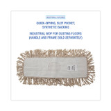 BOARDWALK 1318 Industrial Dust Mop Head, Hygrade Cotton, 18 x 5, White
