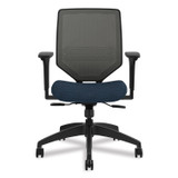 HON COMPANY SVM1ALICC90T Solve Series Mesh Back Task Chair, Supports Up to 300 lb, 18" to 23" Seat Height, Midnight Seat, Charcoal Back, Black Base