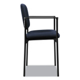 HON COMPANY VL616VA90 VL616 Stacking Guest Chair with Arms, Fabric Upholstery, 23.25" x 21" x 32.75", Navy Seat, Navy Back, Black Base