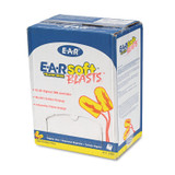 3M/COMMERCIAL TAPE DIV. 311-1252 E-A-Rsoft Blasts Earplugs, Corded, Foam, Yellow Neon, 200 Pairs/Box