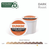 KEURIG DR PEPPER Dunkin'® 12798 K-Cup Pods, Original Dark Roast, 22/Box