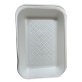 GEN 2DWH Meat Trays, #2D, 8.56 x 6.1 x 1.2, White, Foam, 500/Carton