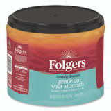 KEURIG DR PEPPER Folgers® 30446CT Simply Smooth Ground Coffee, Gentle On Your Stomach, 27 oz Canister, 6/Carton