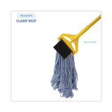 BOARDWALK 902BL Mop Head, Loop-End, Cotton with Scrub Pad, Medium, 12/Carton