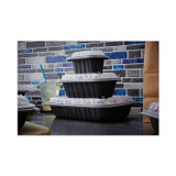 PACTIV EVERGREEN CORPORATION YCNB12X94800 EarthChoice Entree2Go Takeout Container, 48 oz, 11.75 x 8.75 x 1.61, Black, Plastic, 200/Carton